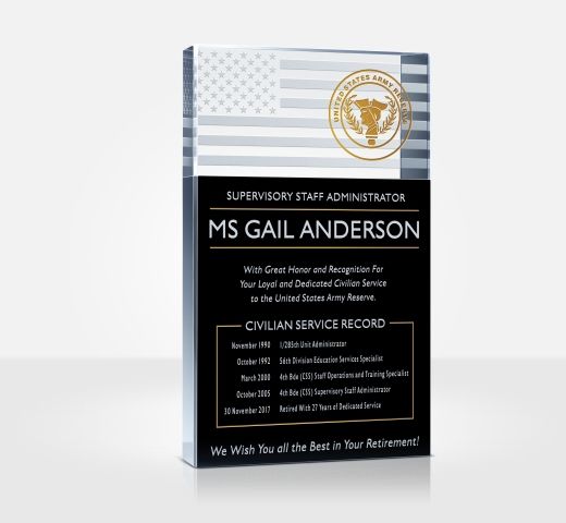 Army Retirement Plaque and Poem Samples - DIY Awards