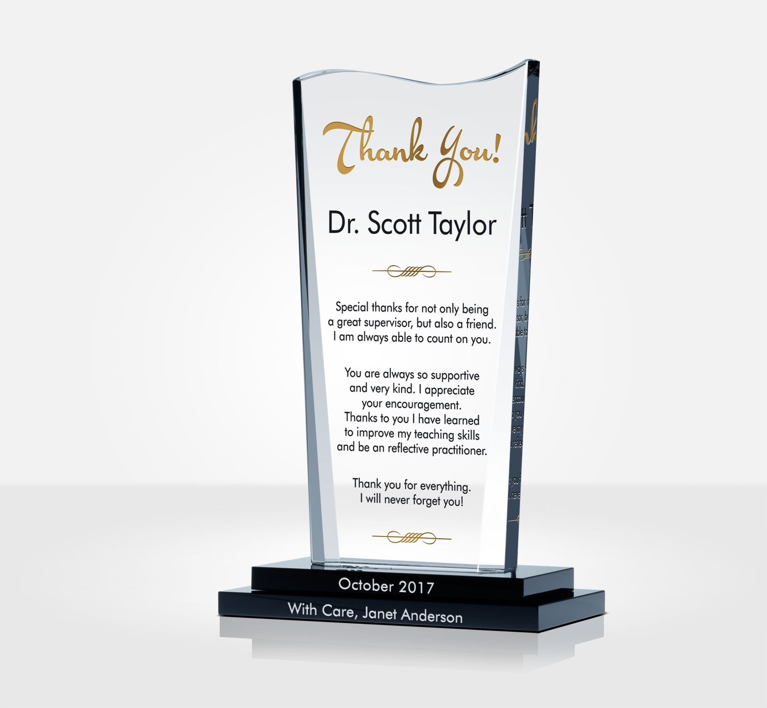 Farewell Gift Plaque for Boss - DIY Awards