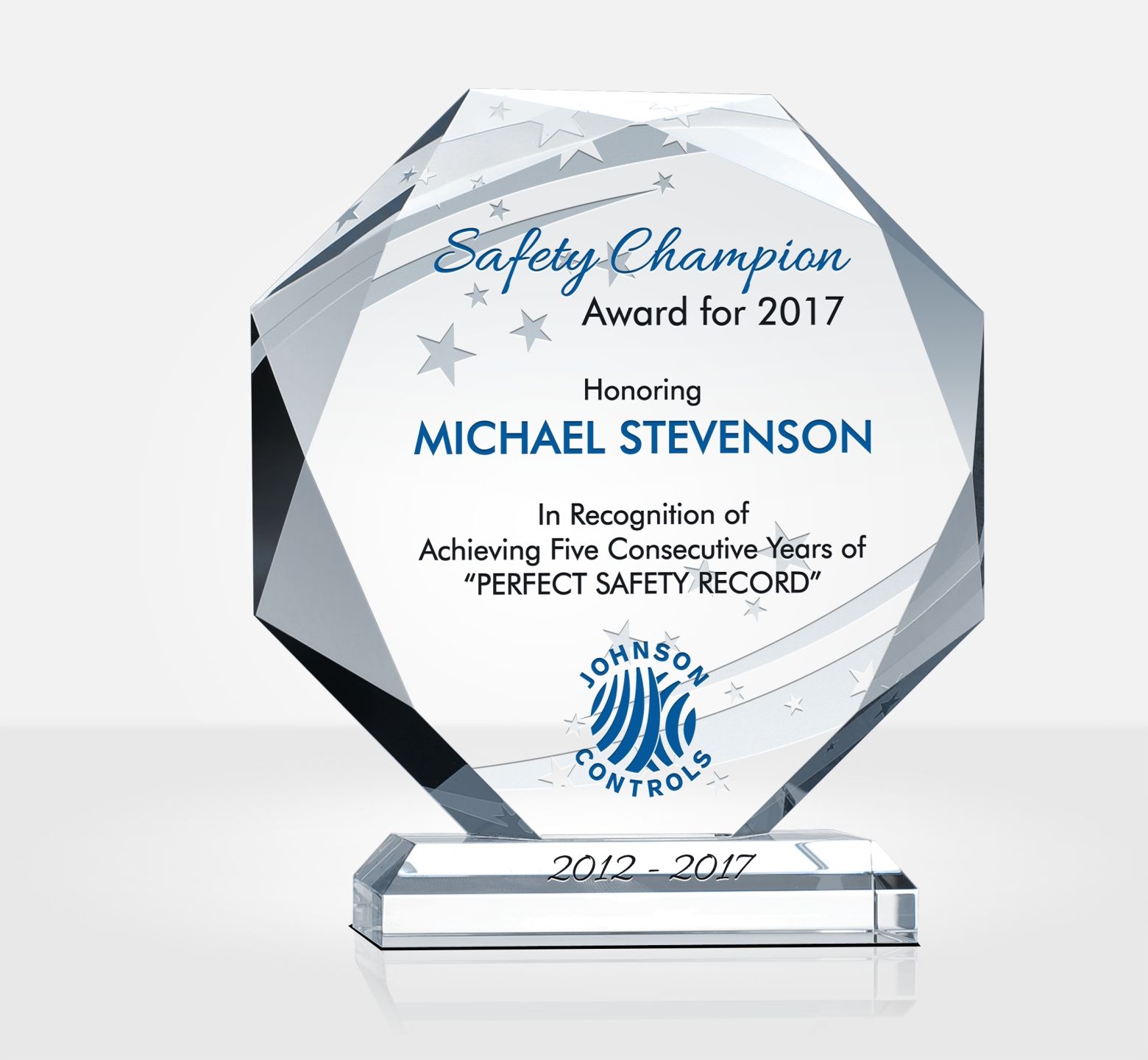 Octagon Safety Recognition Plaque & Safety Incentive Ideas - DIY Awards