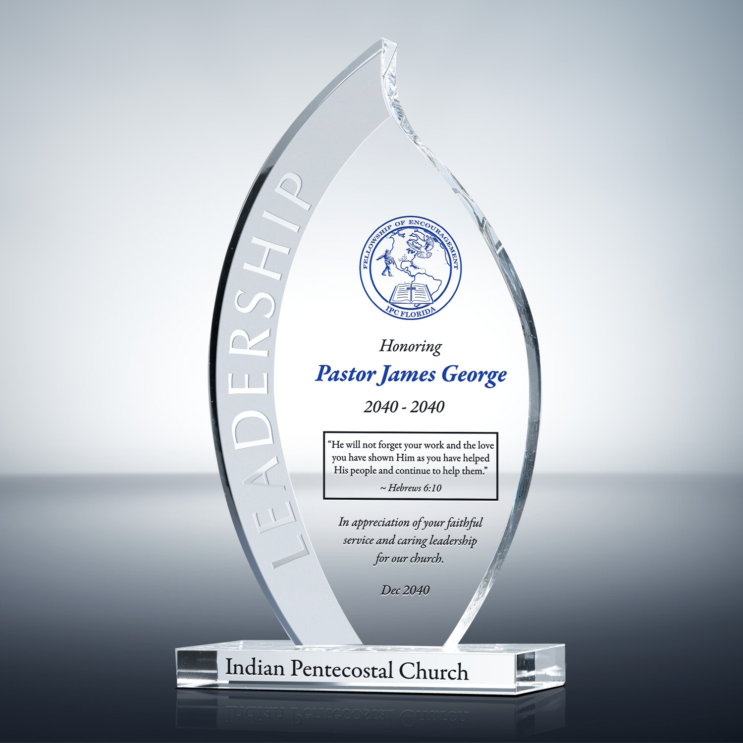Religious Leadership Award (#006-4) Wording Ideas DIY Religious Leadership Award (#006-4) Wording Ideas DIY