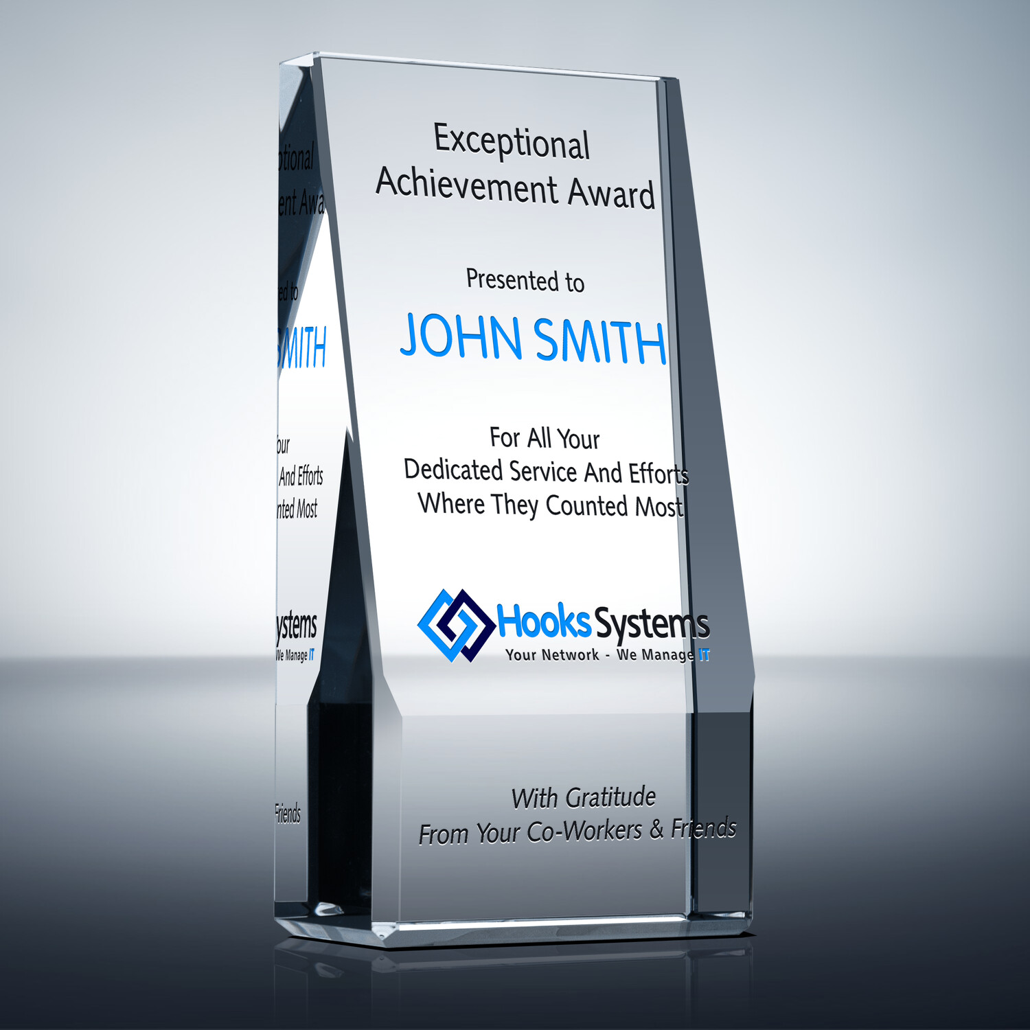 Custom Engraved Exceptional Achievement Award | Wording Ideas - DIY Awards