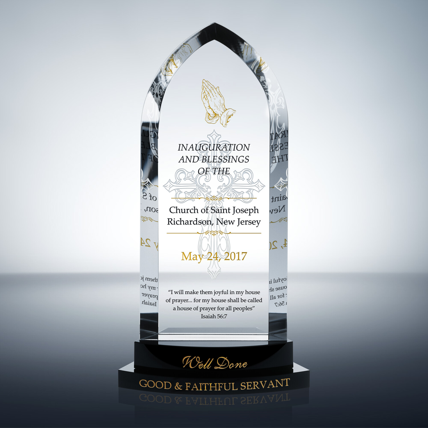 Church Inauguration Gift Plaque (6261) Wording Ideas DIY Awards