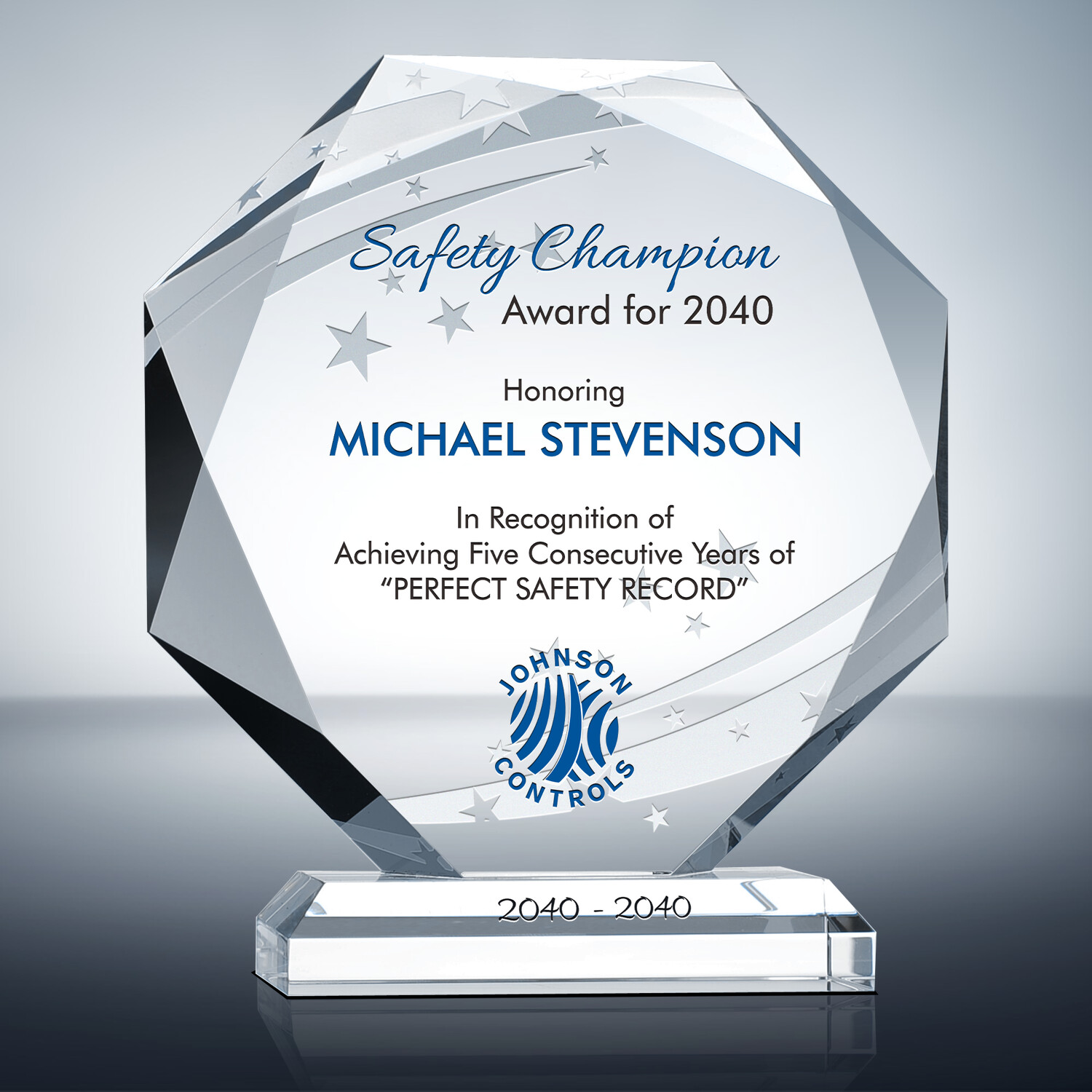 2013 Safety Champion Award (0071) Wording Ideas DIY Awards