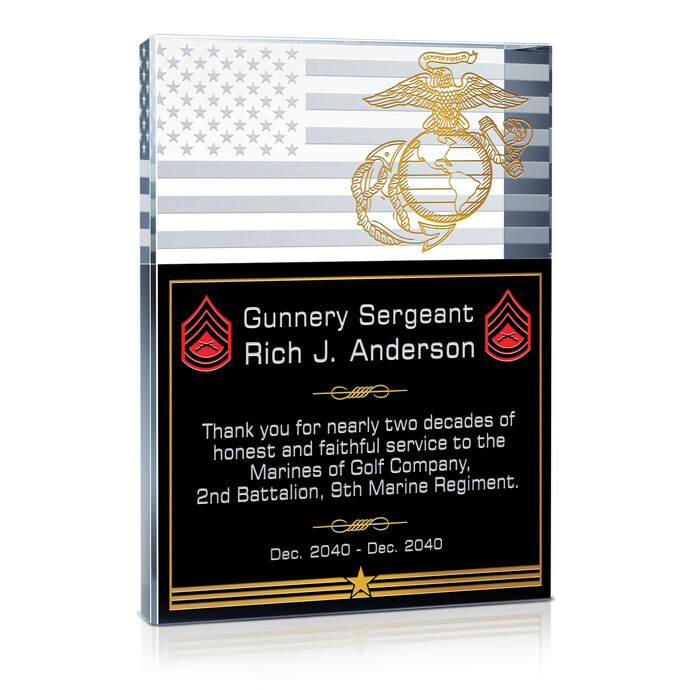Unique Marine Corps Service Plaques & Thank You Quotes | DIY Awards