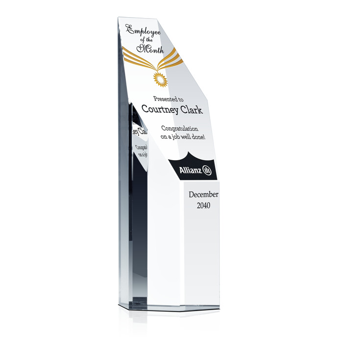 Custom Glass Employee of the Month Award | DIY Awards