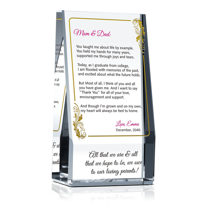 Graduation Thank You Gift For Parents Diy Awards