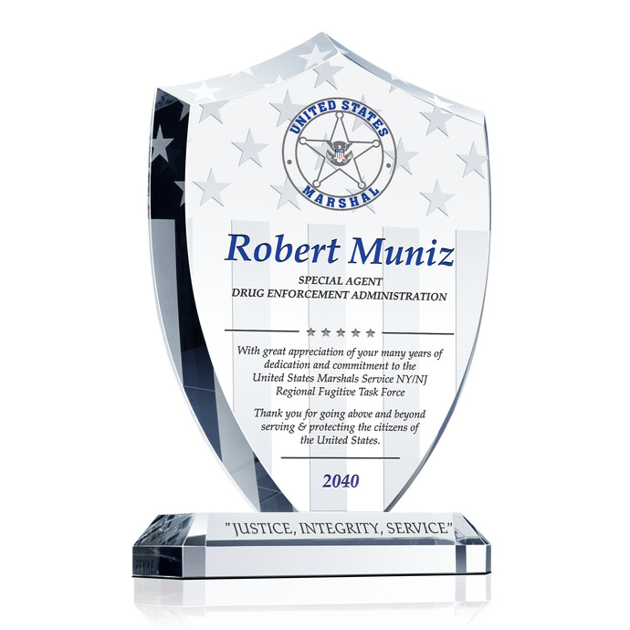 US Marshal Shield Retirement Plaque | DIY Awards