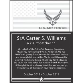 Air Force Appreciation Plaques and Wording Samples - DIY Awards