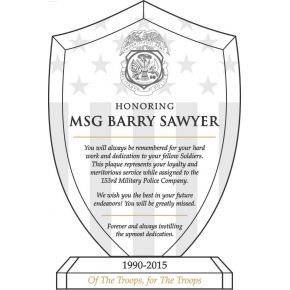 Shield Recognition Plaques for Military Service - DIY Awards
